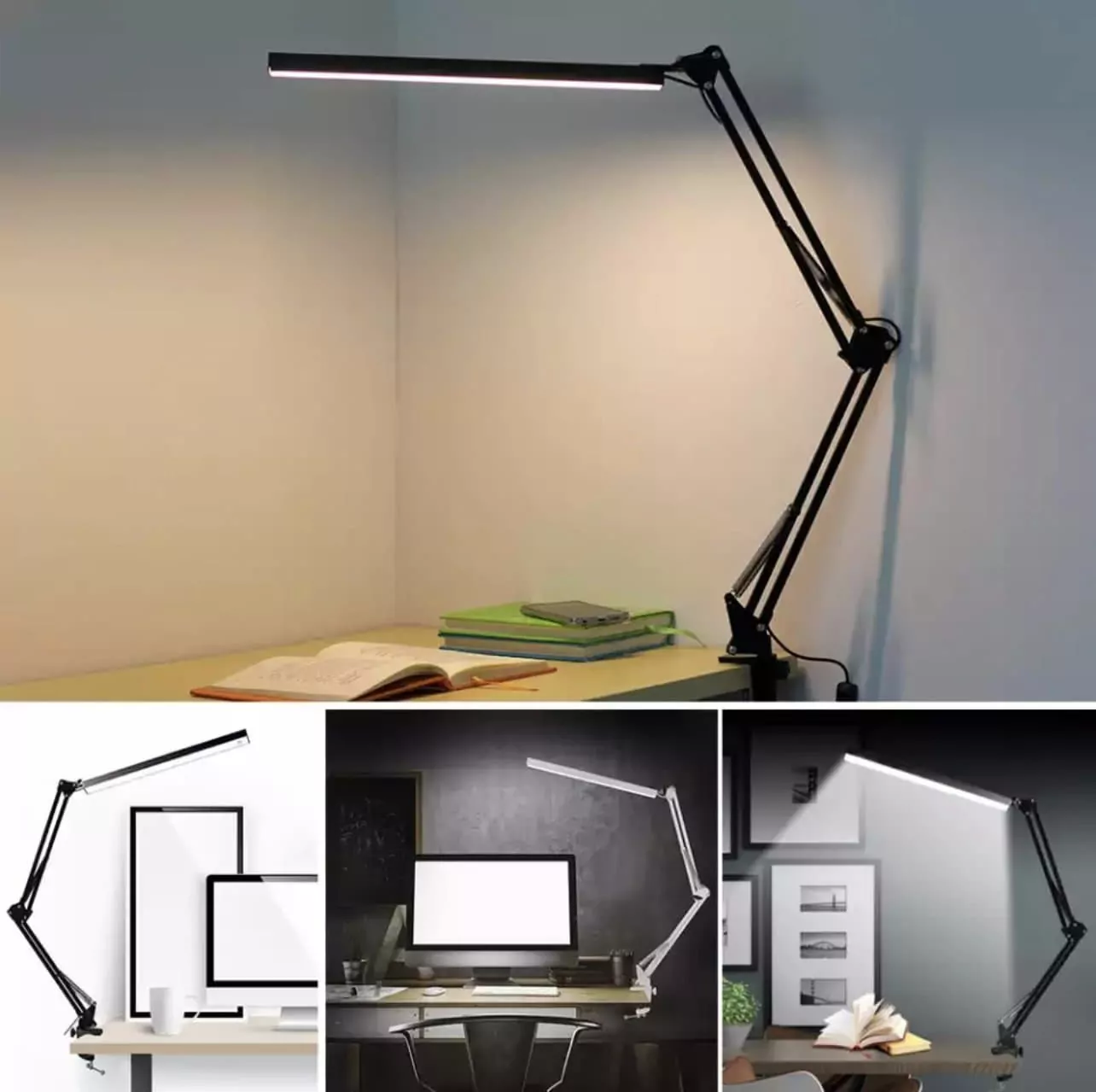 Superior LED Desk Lamp with Clamp Long Arm Table Lamp - Image 3