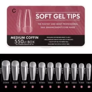 Soft Gel Tips Medium Coffin (C)