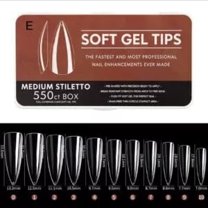 Soft Gel Tips Medium Stiletto (E)